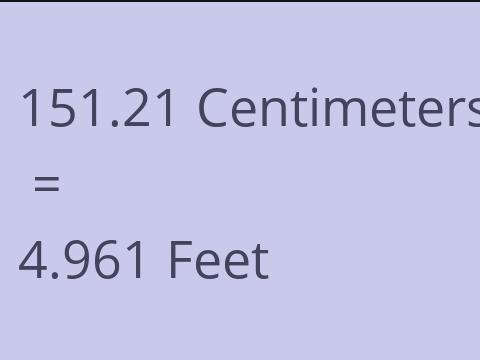 151.21 CM TO FEET