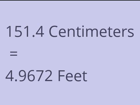 151.4 CM TO FEET