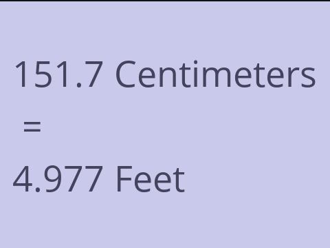 151.7 CM TO FEET