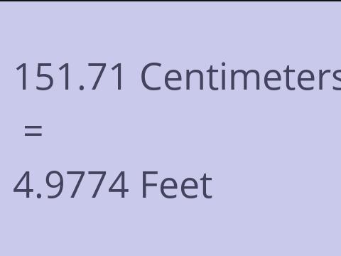 151.71 CM TO FEET