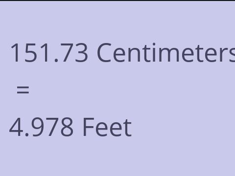 151.73 CM TO FEET