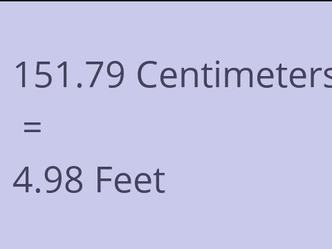 151.79 CM TO FEET