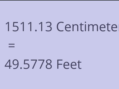 1511.13 CM TO FEET