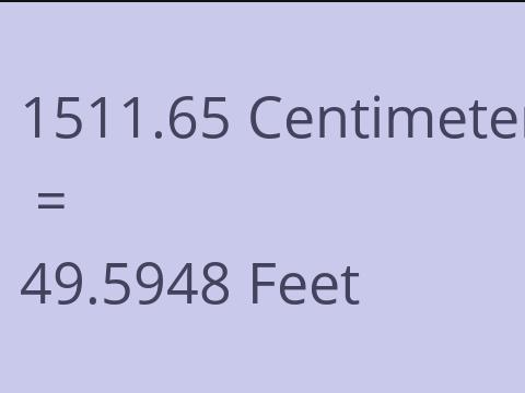 1511.65 CM TO FEET