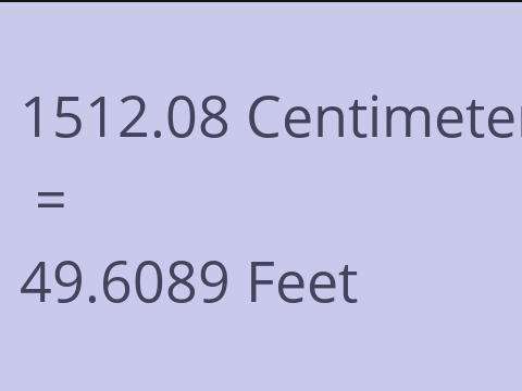 1512.08 CM TO FEET