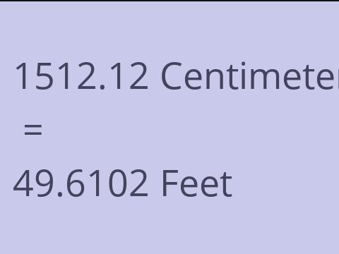 1512.12 CM TO FEET