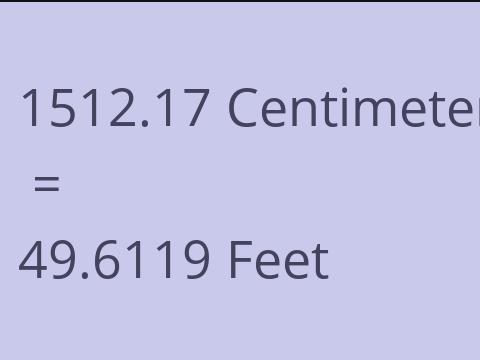 1512.17 CM TO FEET