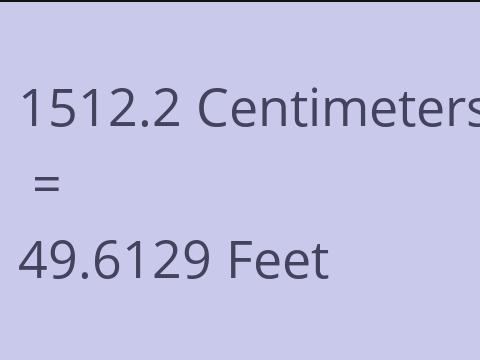 1512.2 CM TO FEET