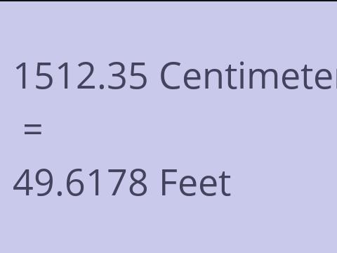 1512.35 CM TO FEET