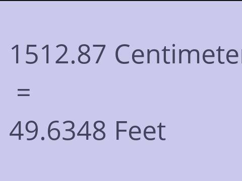 1512.87 CM TO FEET