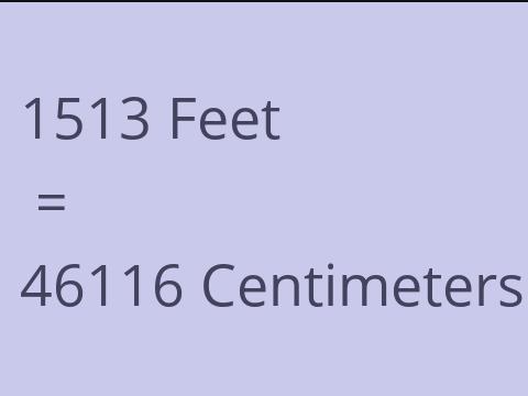 1513 FEET TO CM