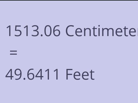 1513.06 CM TO FEET