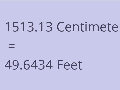 1513.13 CM TO FEET