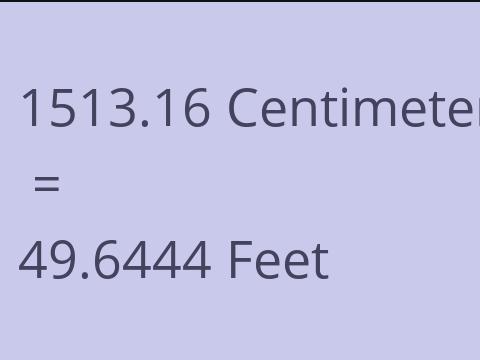 1513.16 CM TO FEET