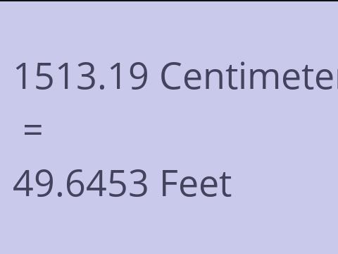 1513.19 CM TO FEET