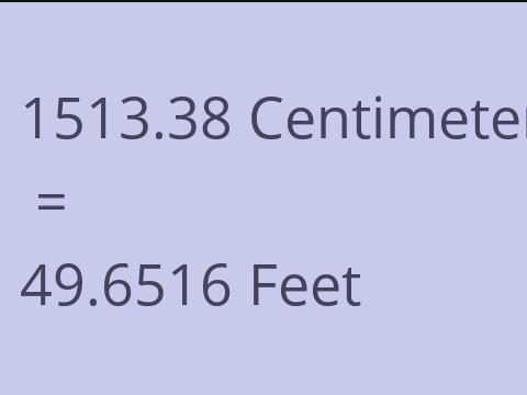 1513.38 CM TO FEET