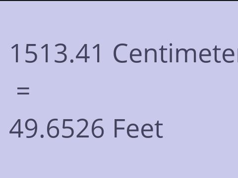 1513.41 CM TO FEET