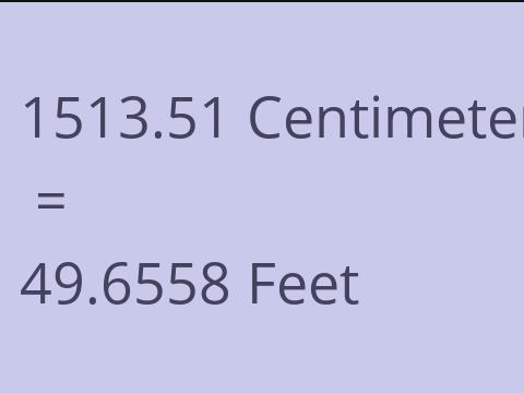 1513.51 CM TO FEET