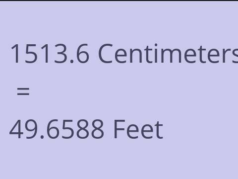 1513.6 CM TO FEET