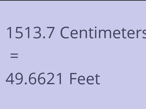 1513.7 CM TO FEET