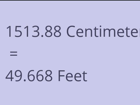 1513.88 CM TO FEET