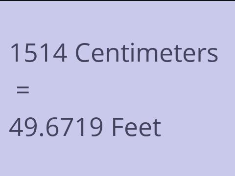 1514 CM TO FEET