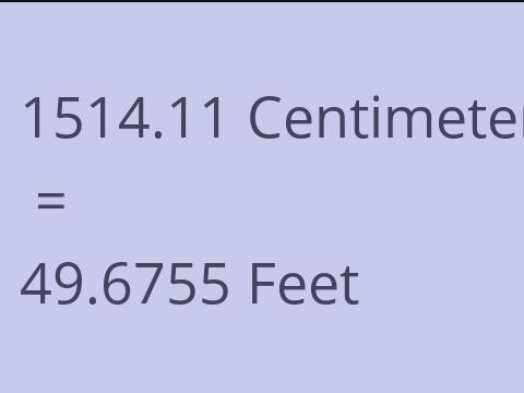 1514.11 CM TO FEET