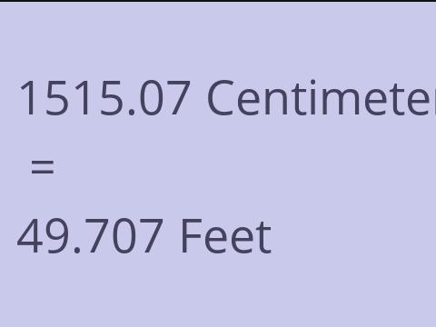 1515.07 CM TO FEET