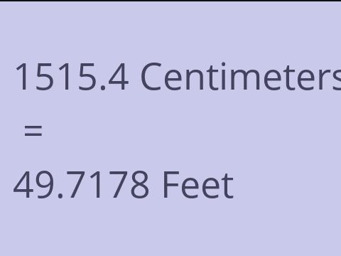 1515.4 CM TO FEET