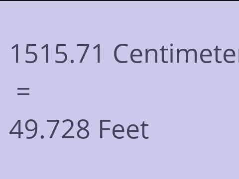 1515.71 CM TO FEET