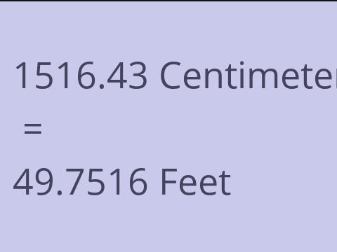 1516.43 CM TO FEET