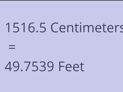 1516.5 CM TO FEET