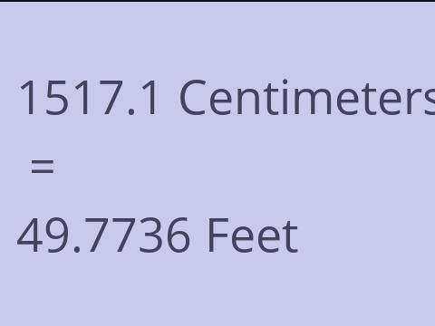 1517.1 CM TO FEET