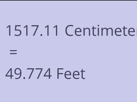 1517.11 CM TO FEET