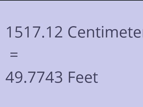 1517.12 CM TO FEET