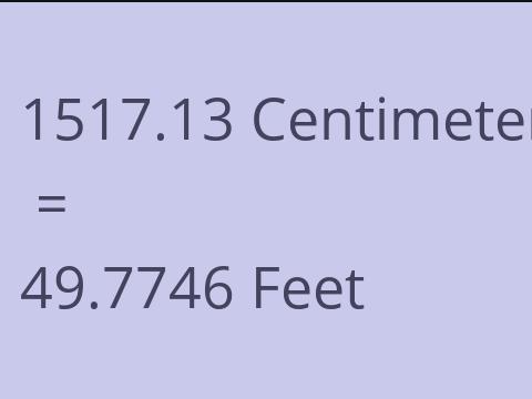 1517.13 CM TO FEET