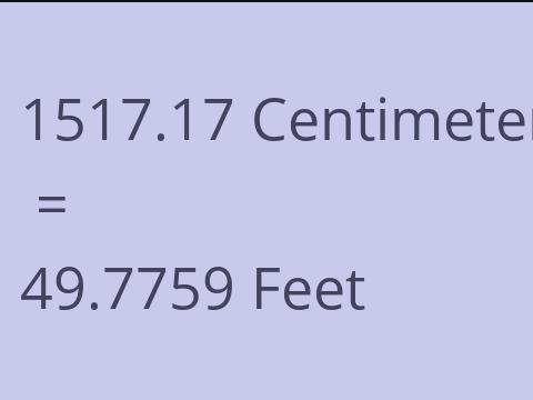 1517.17 CM TO FEET