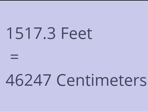 1517.3 FEET TO CM