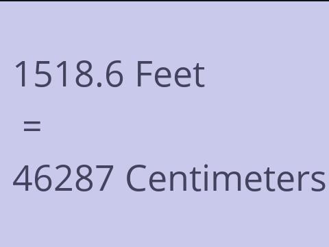 1518.6 FEET TO CM