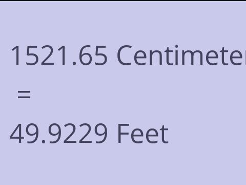 1521.65 CM TO FEET