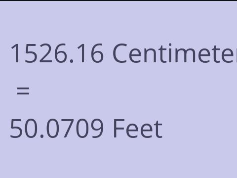 1526.16 CM TO FEET