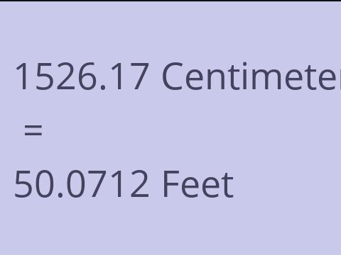 1526.17 CM TO FEET