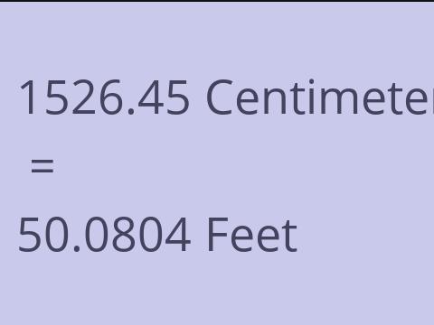 1526.45 CM TO FEET