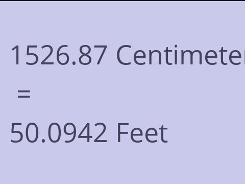 1526.87 CM TO FEET