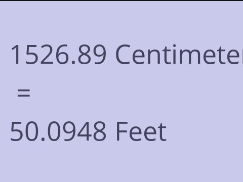 1526.89 CM TO FEET