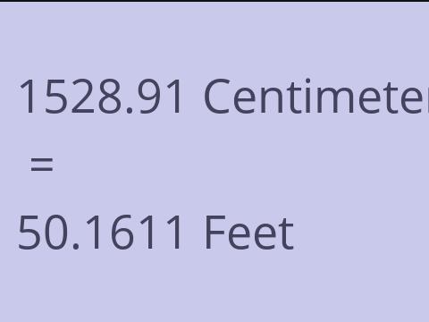 1528.91 CM TO FEET