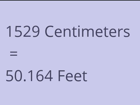 1529 CM TO FEET