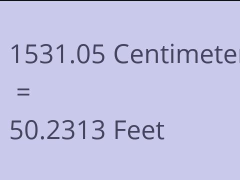 1531.05 CM TO FEET