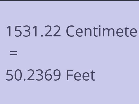 1531.22 CM TO FEET