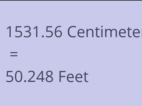 1531.56 CM TO FEET